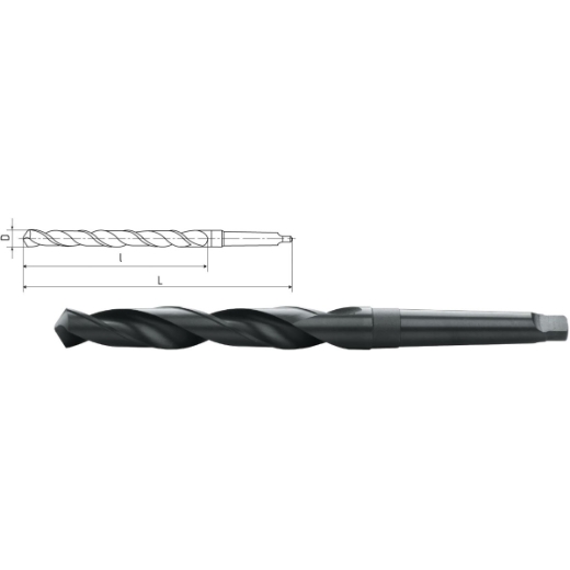 Elmag HSS Co5-Spiralbohrer mit Morsekegel DIN 345 -1 Elmag HSS Co5-Spiralbohrer mit Morsekegel DIN 345 -1