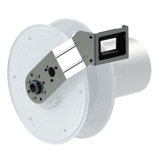 Elmag Arm mit Rollenkabelführung und -1 Elmag Arm mit Rollenkabelführung und -1