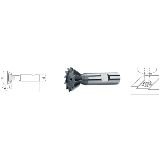 Elmag HSS Co5 Winkel-Stirnfräser DIN 1835B -1