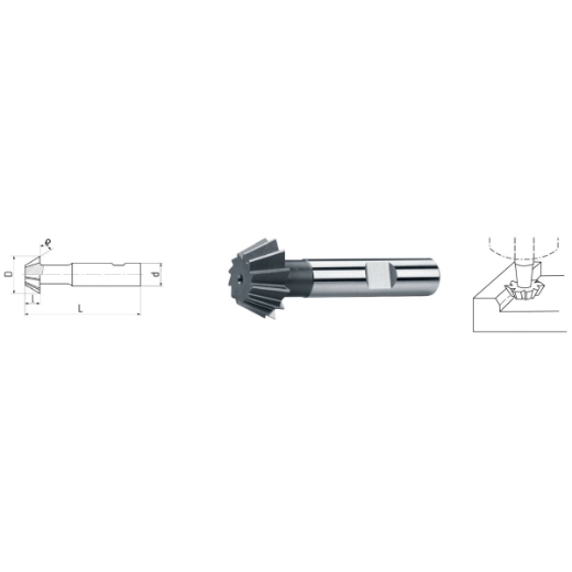 Elmag HSS Co5 Winkel-Stirnfräser DIN1835B -1 Elmag HSS Co5 Winkel-Stirnfräser DIN1835B -1