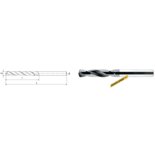 Elmag VHM-Spiralbohrer DIN 6537K, AlTiN -1