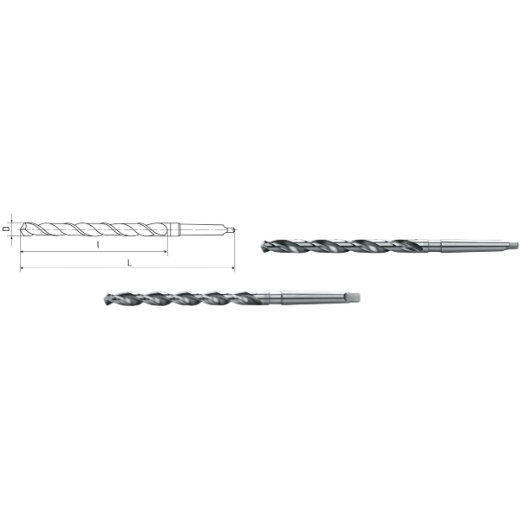 Elmag HSS-Spiralbohrer mit Morsekegel DIN 341 -1 Elmag HSS-Spiralbohrer mit Morsekegel DIN 341 -1