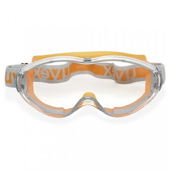 Uvex ULTRASONIC geschlossene Brille, durchsichtige Sichtscheibe, orange grau-2 Uvex ULTRASONIC geschlossene Brille, durchsichtige Sichtscheibe, orange grau -2