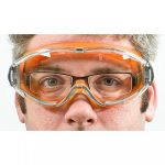 Uvex ULTRASONIC geschlossene Brille, durchsichtige Sichtscheibe, orange grau -3