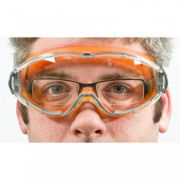 Uvex ULTRASONIC geschlossene Brille, durchsichtige Sichtscheibe, orange grau-3 Uvex ULTRASONIC geschlossene Brille, durchsichtige Sichtscheibe, orange grau -3