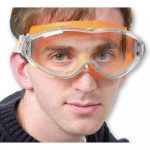 Uvex ULTRASONIC geschlossene Brille, durchsichtige Sichtscheibe, orange grau -4