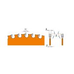 CMT Orange Industrielle Kreissägeblätter für eisenhaltiges Material und PVC - D136,5x1,5 d20+10 Z56 HW -2