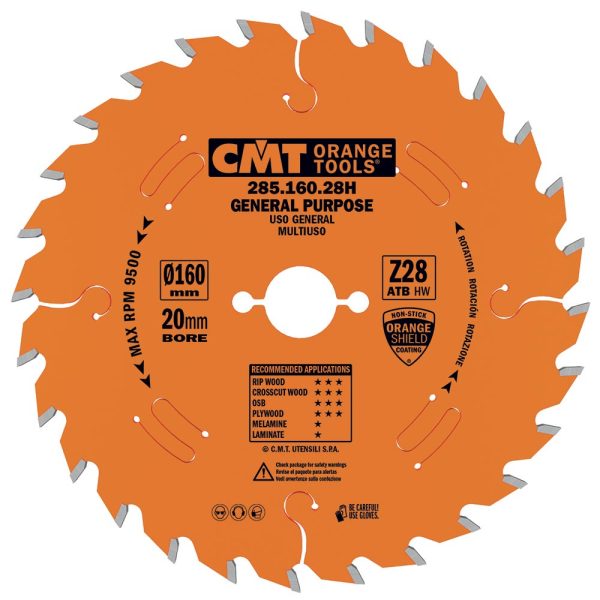 CMT Orange Industrielle Kreissägeblätter für Querschnitte, für Handkreissägen - D260x2,8 d30 Z60 HW Low Noise -1