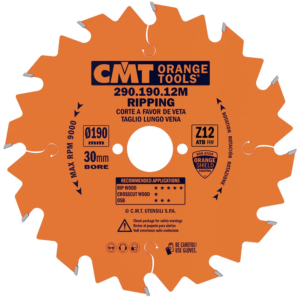 CMT Orange Sägeblatt für Längsschnitte - D200x30 Z24 HW-1 CMT Orange Sägeblatt für Längsschnitte - D200x30 Z24 HW -1