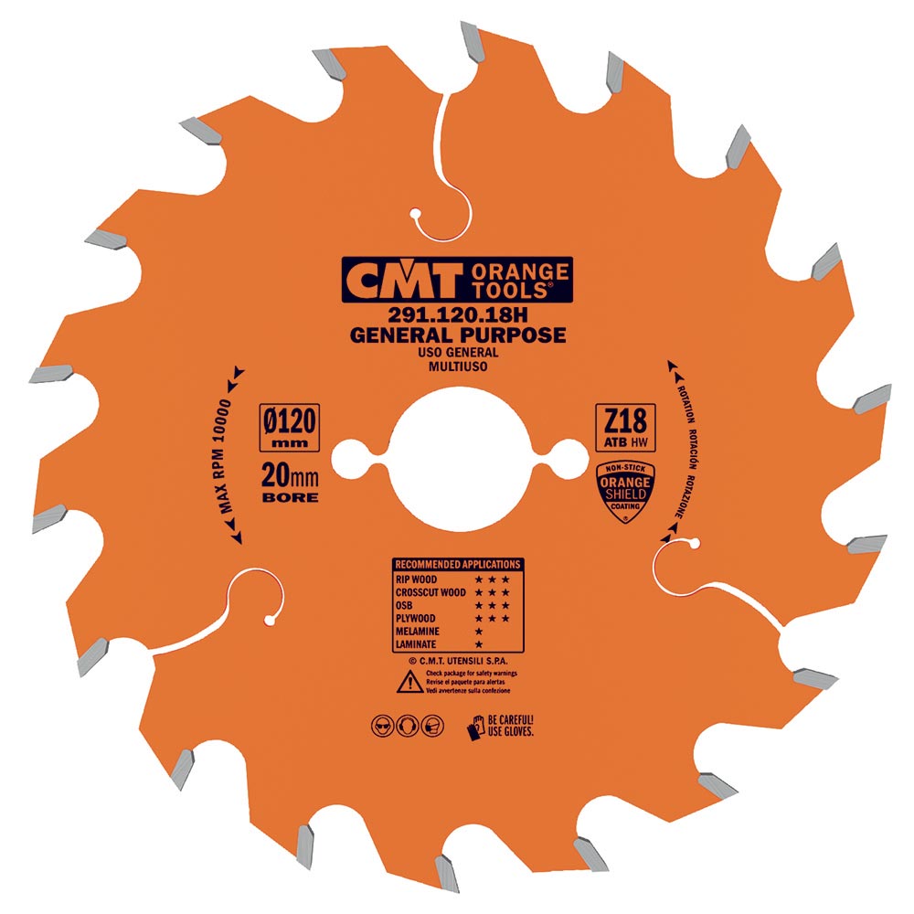 CMT Orange Kreissägeblätter für Querschnitte - D165x2,2 d20 Z24 HW-1 CMT Orange Kreissägeblätter für Querschnitte - D165x2,2 d20 Z24 HW -1
