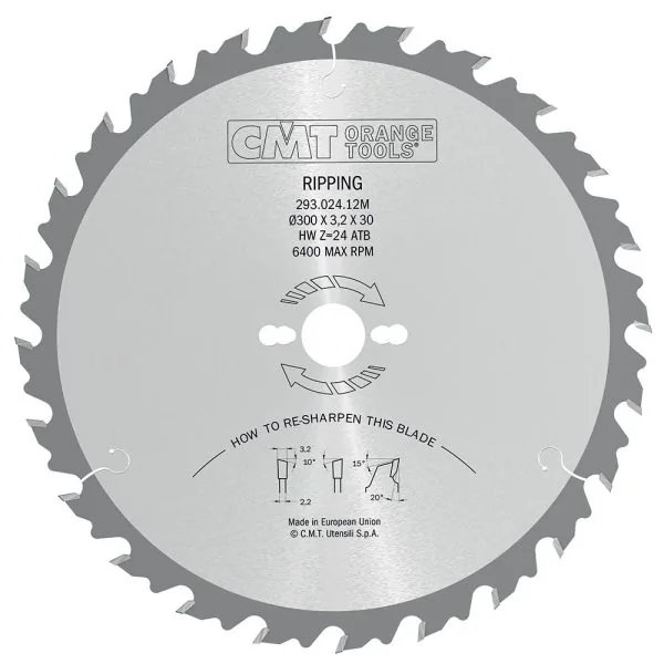 CMT Industrial Sägeblatt für Längsschnitte - D315x3,2 d30 Z28 HW -1