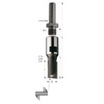 CMT Nutfräser für Oberfräsen und Bohrmaschinen M12 - D16x25 L60 M=12x1 HW -2