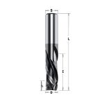 190.41 DLCS Chrome Spiralnutfräser HWM - D12,7x22,2 I1=5,2 L76,2 S=12,7 Z2+2 -2