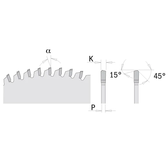 CMT Kreissägeblatt für Laminatboden, PVC und Plexiglas - D250x2,8 d30 Z80 HW -2