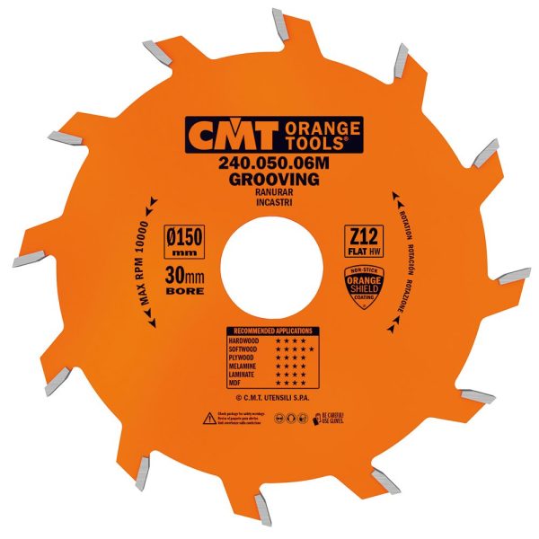 CMT Orange Industrielle Kreissägeblätter für Nuten - D150x6 d35 Z12 HW -1
