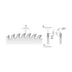 CMT Industrielle Kreissägeblätter für Druckbalkensägen - D400x4,4 d80 Z72 16° HW -2