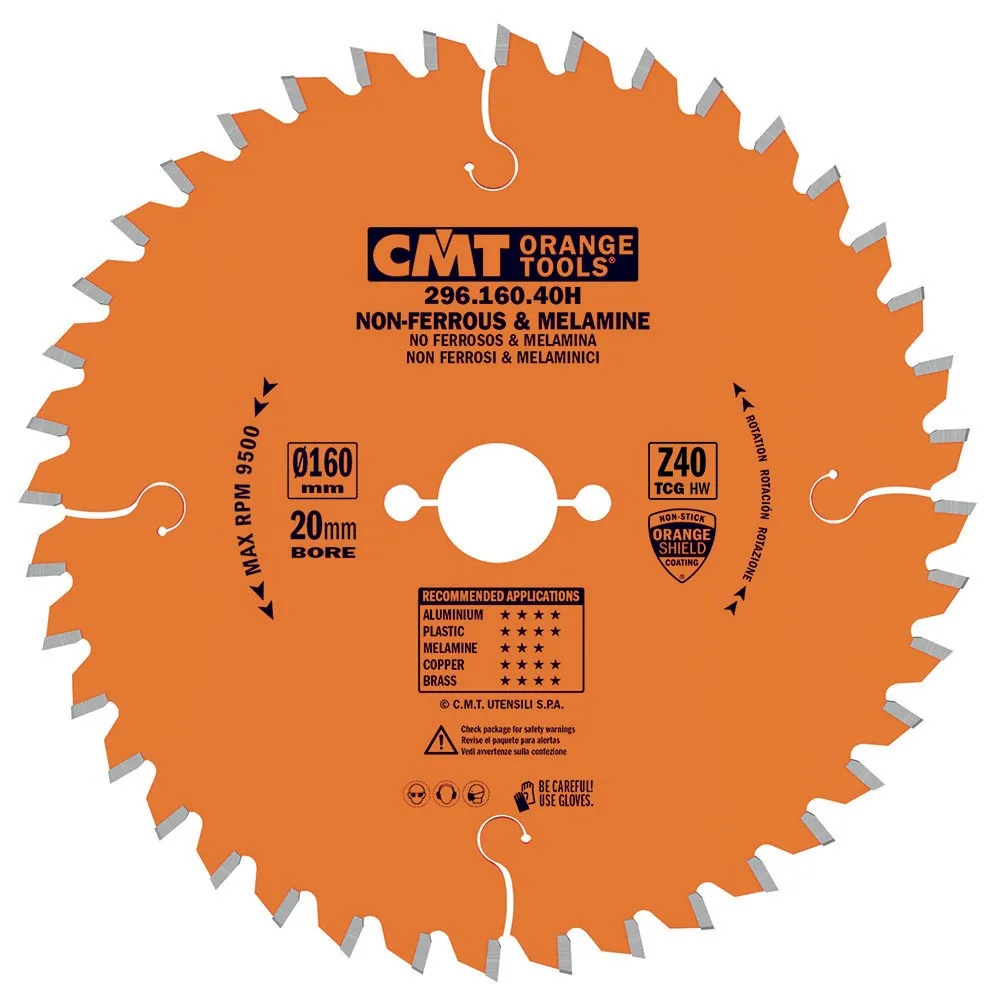 CMT Orange Industrial Kreissägeblatt für Kunststoff, NE-Metalle und Laminat - D216x2,8 d30 Z64 HW -1