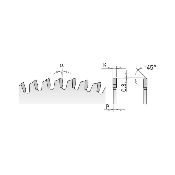 CMT Orange Industrial Kreissägeblatt für Kunststoff, NE-Metalle und Laminat - D250x3,2 d30 Z80 HW Low Noise -2