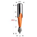 CMT 313 Dübelbohrer für Durchgangslöcher S10 L57,5 HW - D10x27 S=10x26 L57,5 LH -2