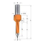 CMT 378 Dübelbohrer für Durchgangslöcher mit Senker S10 L70 HW - D5x35 D2=16 S=10x20 LH -2