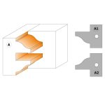 CMT Profil- und Konterprofil Messerkopf-Set MAN - D132 d30 Z2+2 ALU -4