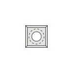 N013 Hartmetall-Wendeplatte Vorschneider - 13,6x13,6x2 LaminoMDF CMT -1