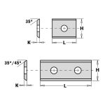 CMT Wendeplatte - 19,5x12x1,5mm -1