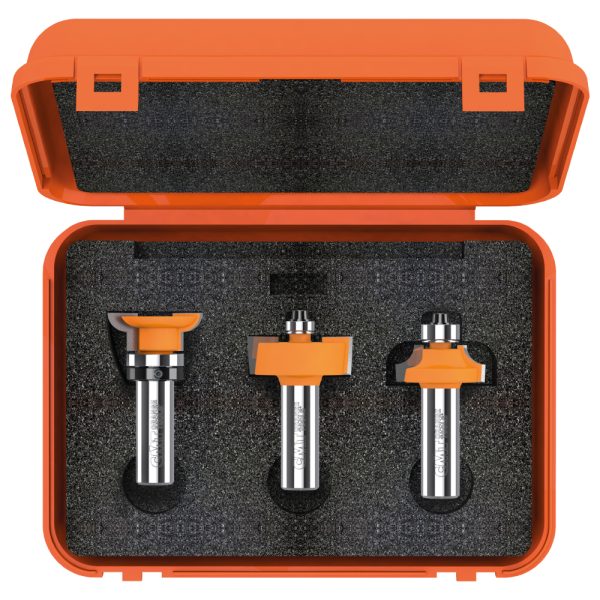 CMT 3-teilige Fräsersets für Glastüren S=8 HW -1