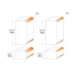 CMT Verstellbare Fräser mit doppeltem Radius zum Abrunden - R2 or R3, I11,1-31,75 S=12 HW -2