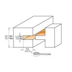 CMT Einstellbare Fräsersetz zur Herstellung von Nut- und Federverbindungen Set - S=12 HW -2