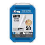 Kreg Standard Pocket-Hole Dübel - Kunststoff, weiss, 50 Stücke -1