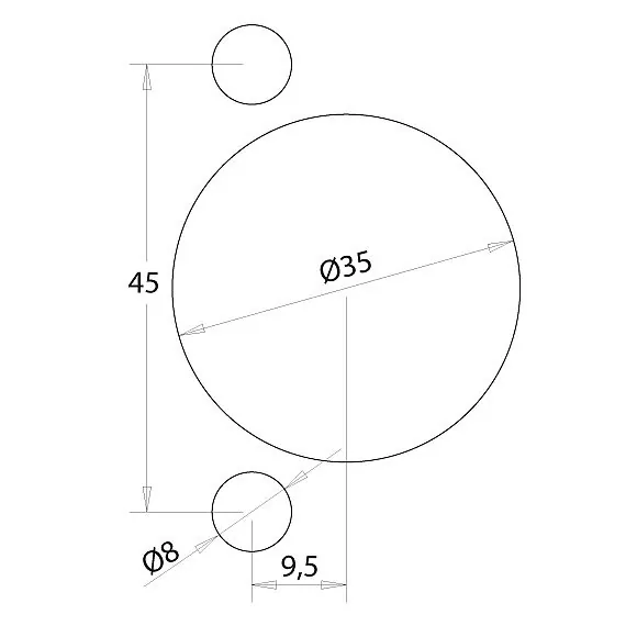 CMT Bohrkopf für Scharniere für Dübler, 45-9,5 mm BLUM, SALICE, HAFELE, HETTICH -4