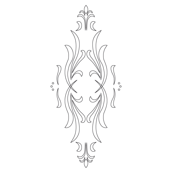 CMT Schnitzschablone für Ornamente an Küchentüren Klassisch 440x185 mm -1