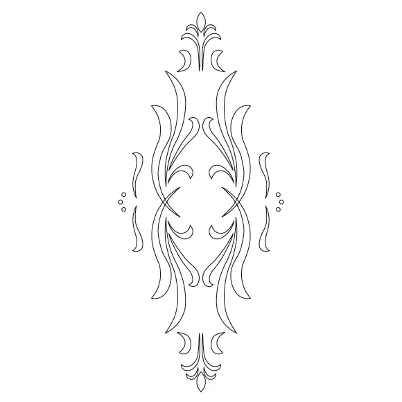 CMT Schnitzschablone für Ornamente an Küchentüren Klassisch 440x185 mm -1