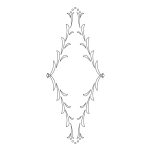 CMT Schnitzschablone für Ornamente an Küchentüren Florentinisch 415x170 mm -1