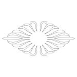 CMT Schnitzschablone für Schubladen und Möbel Flamme 250x110 mm -1