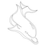 CMT Schnitzschablone Delphin 200x290 mm -1