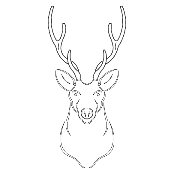 CMT Schnitzschablone Hirsch 394x190 mm -1