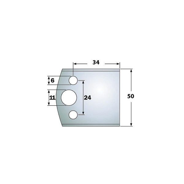 Blankett-Messer - LB34-50x18x4mm SP 2St. -1