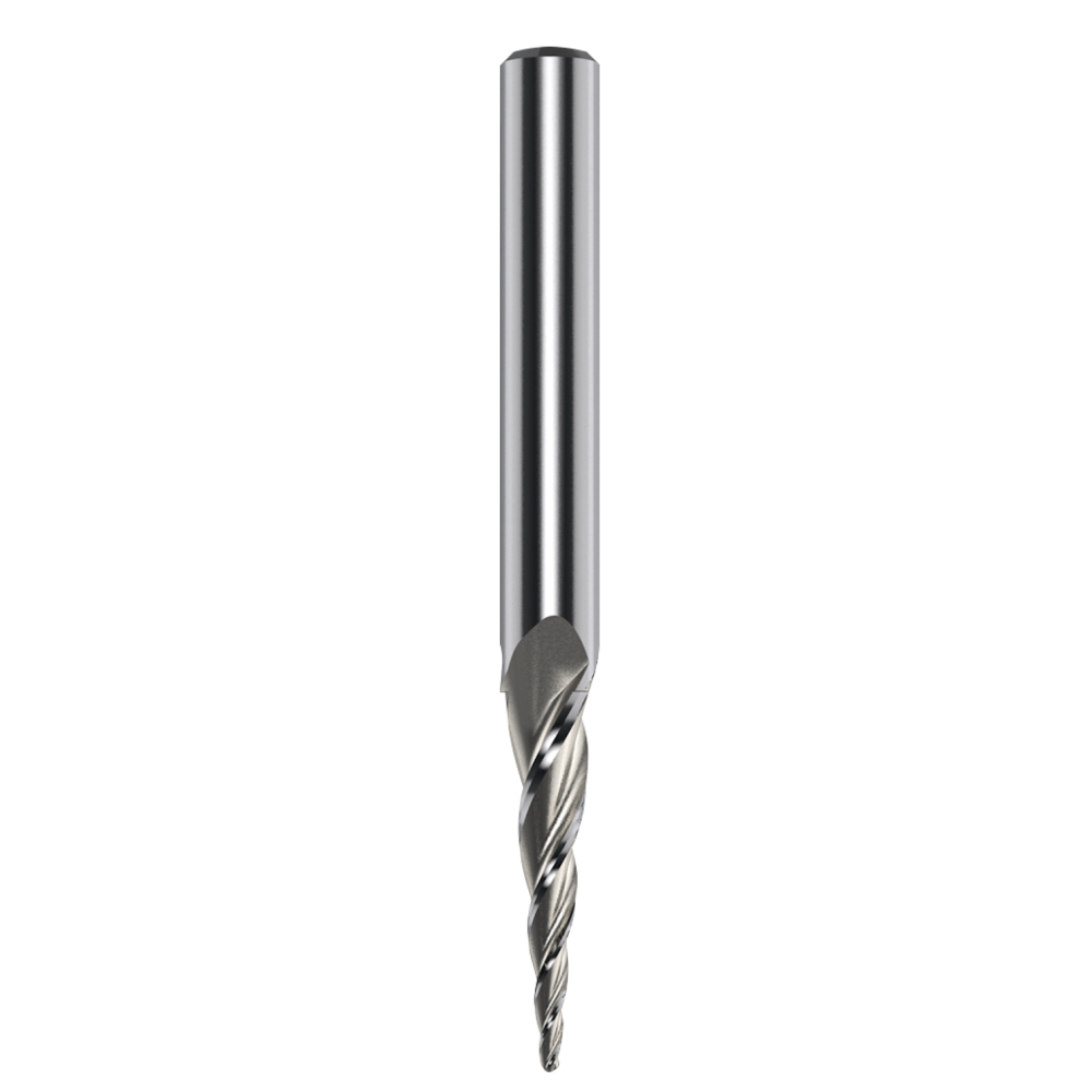 F152 Kegel-Spiralnutfräser HWM - D0,8x25,4 R0,4 A6,2° L76,2 S=6,35 Z3-1 F152 Kegel-Spiralnutfräser HWM - D0,8x25,4 R0,4 A6,2° L76,2 S=6,35 Z3 -1