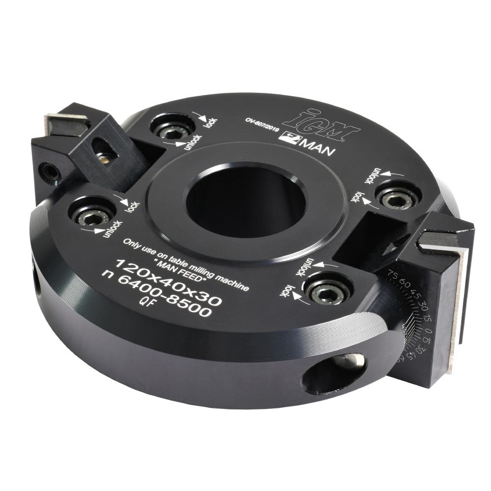 F607 Schwenkmesserkopf +-45° MAN - D120x40 d30 Z2 ALU-1 F607 Schwenkmesserkopf +-45° MAN - D120x40 d30 Z2 ALU -1