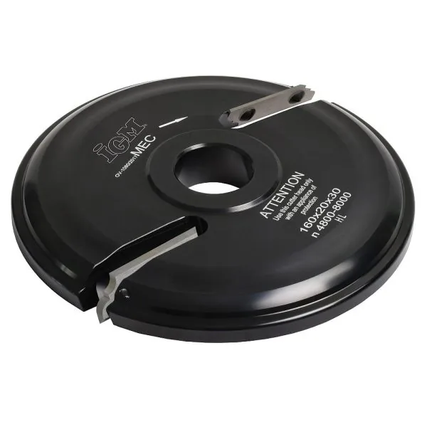 F631 Abplattfräser MEC - Profil A, D160x20 d30mm Z2 oben ALU -1