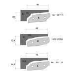 F631 Abplattfräser MEC - Profil A, D160x20 d30mm Z2 unten ALU -5