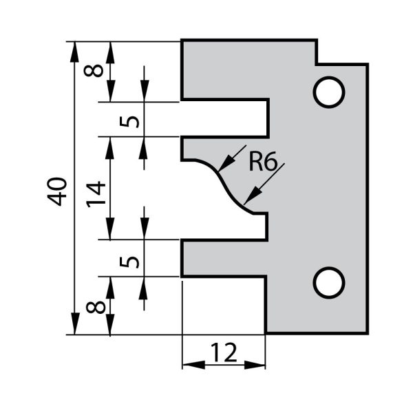 Profilmesser für 641 - Profil A, 40×26×2 mm -1