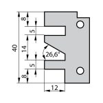 Profilmesser für 641 - Profil C, 40×26×2 mm -1