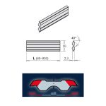 Hobelmesser HSS Tersa Black Oxide - 170x10x2,3 -5