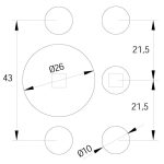 FMB4300 Bohrkopf 43 mm für Euro-Griffe -6