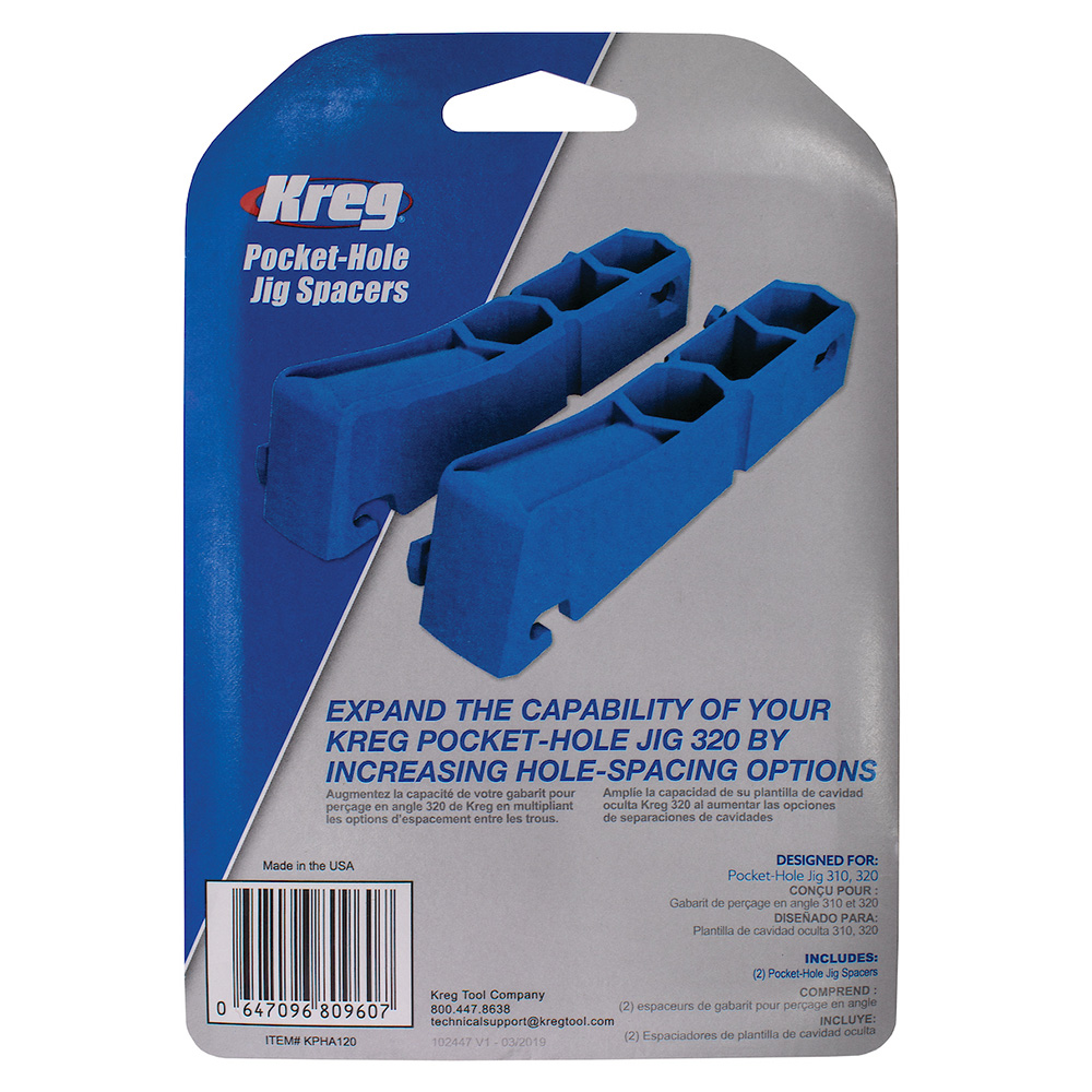 Kreg Abstandshalter für Kreg Pocket-Hole Jig 310 & 320-3 Kreg Abstandshalter für Kreg Pocket-Hole Jig 310 & 320 -3