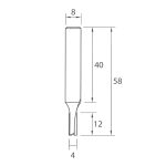 M100 Nutfräser - D4x12 L58 S=8 HW -6