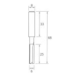 M100 Nutfräser - D6x25 L68 S=8 HW -6